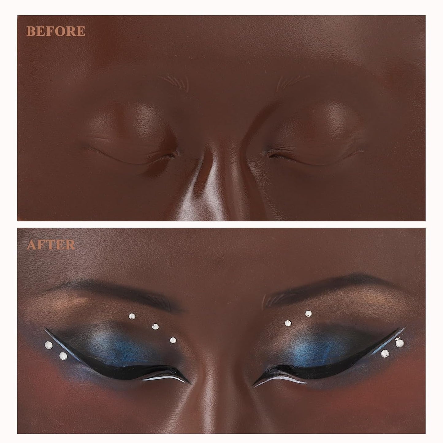 Makeup Practice Face, Makeup Practice Face Set 3D Realistic Makeup Practice Face Board for Makeup Artist Makeup Beginner Self-taught or Professional Enthusiasts (yellow+white+black)