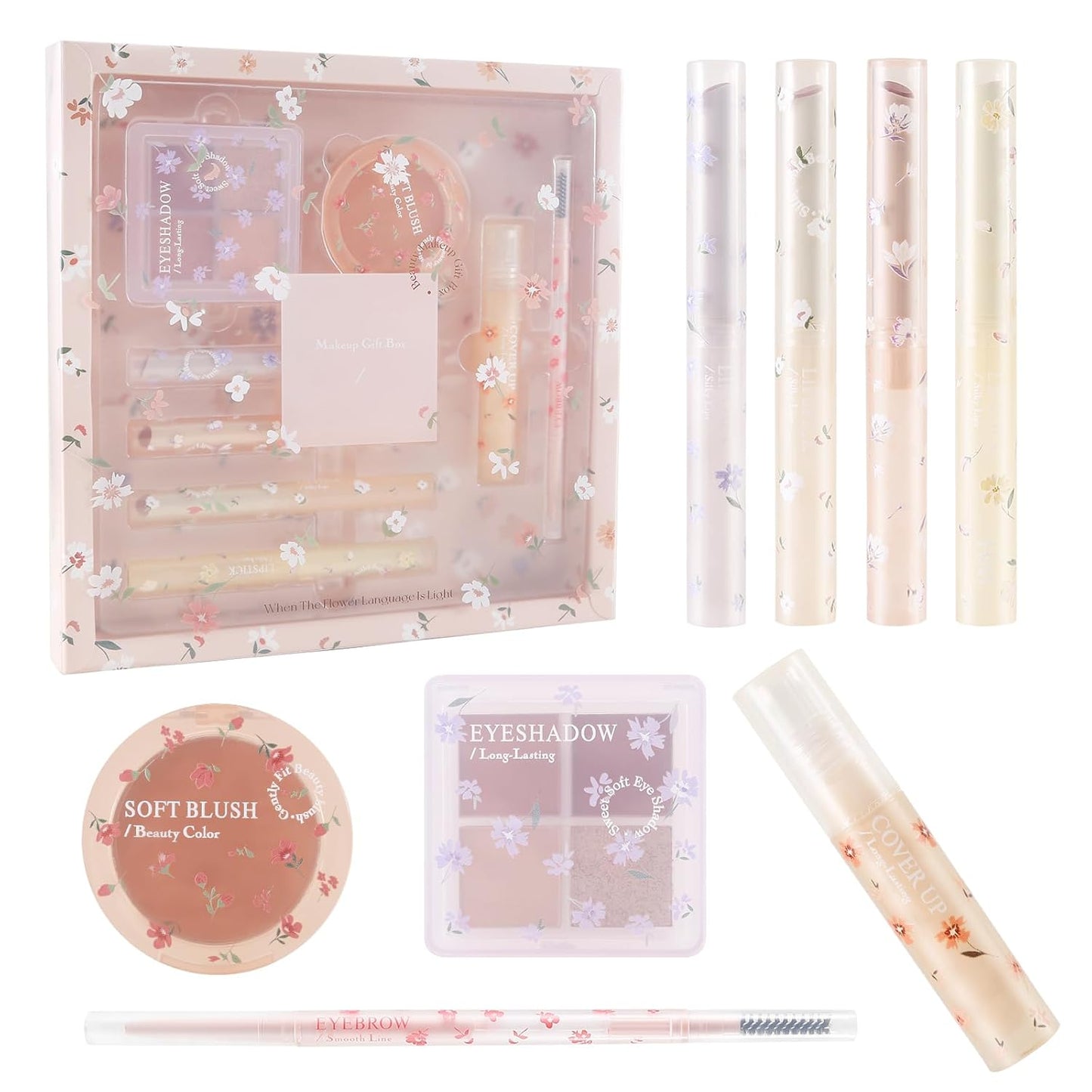 Makeup Kit for Women Full Kit Multipurpose Makeup Sets Gifts,include Lip Gloss,Blush,Eyebrow Pencil,Eyeshadow Palette，Concealer