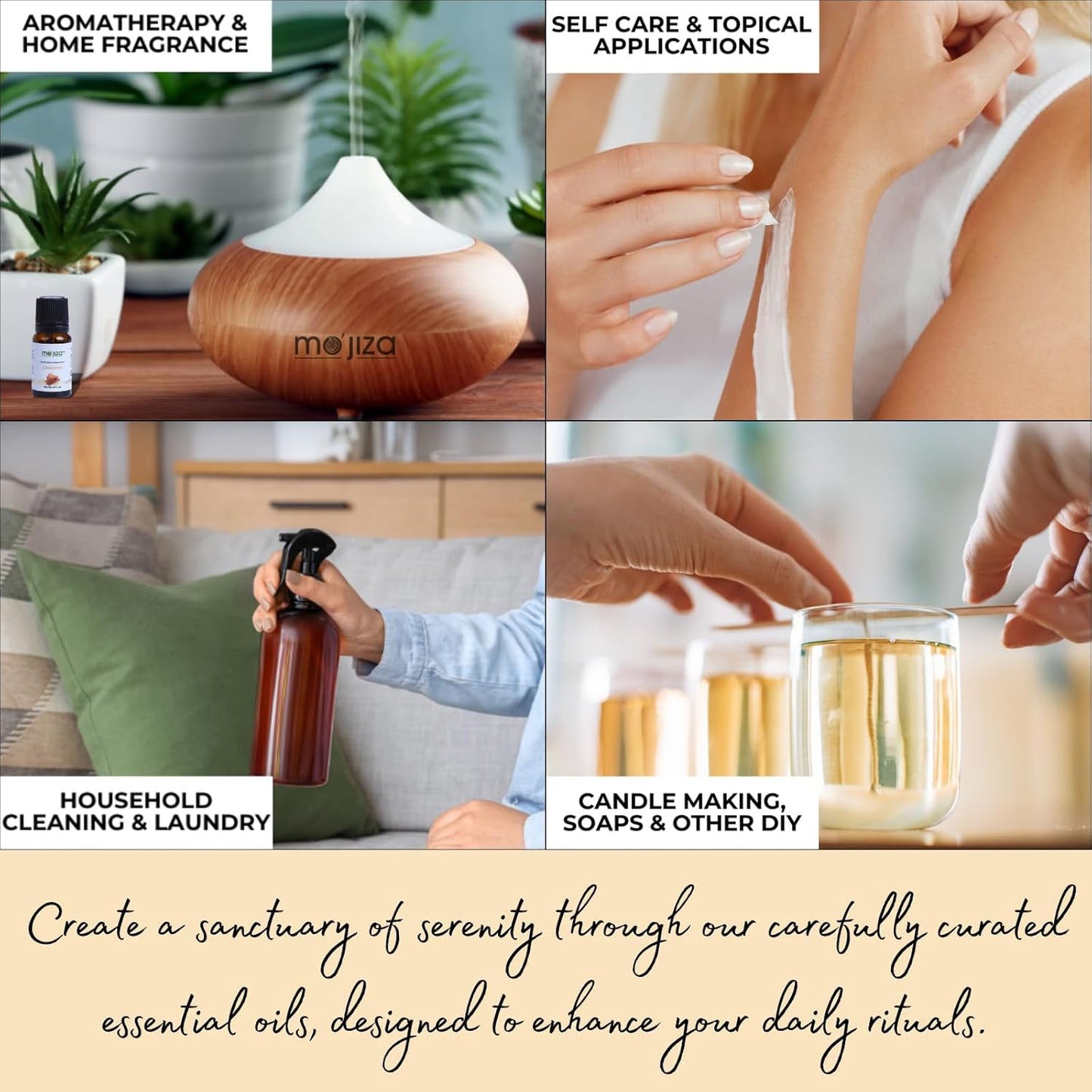 MO'JIZA Pure Aromatherapy Essential Oils Gift Set, 20 Oils-Sandalwood, Rose, Bergamot, Patchouli, Grapefruit, Clary Sage, Jasmine, Lavender, and More, 10ml Each. Certified Kosher, Vegan & Cruelty Free