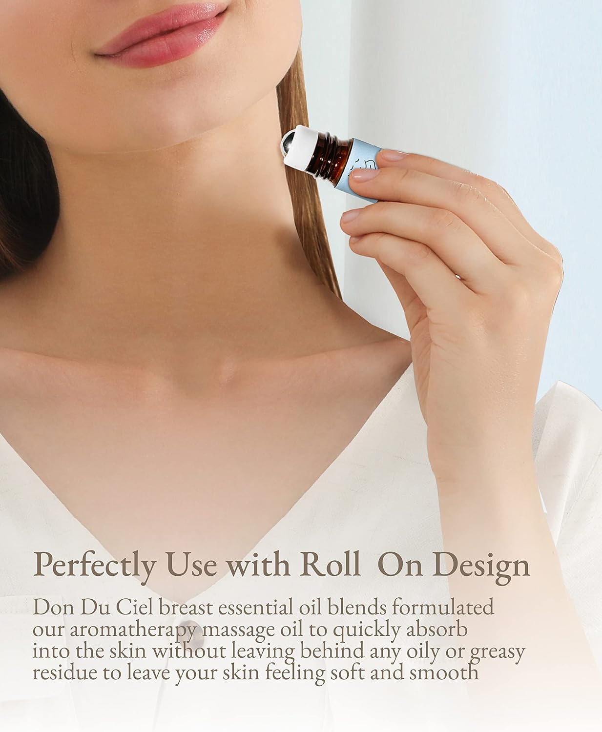 Essential Oil Roll On Blend, Orchid Oil Gift Set, Well-Being, Body Care, Massage, Relaxing, 6 Pack, 0.07oz (White-Small, Orchid)