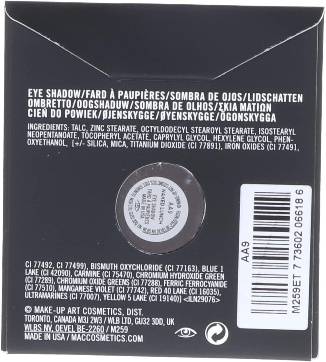 MAC Pro Palette Refill Eyeshadow NAKED LUNCH