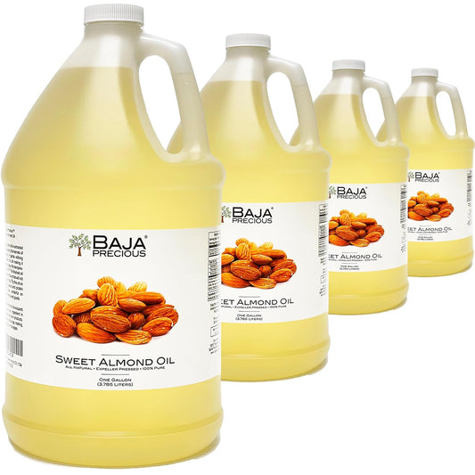 Baja Precious - Sweet Almond Oil, Case of 4 X 1 Gallon Jugs