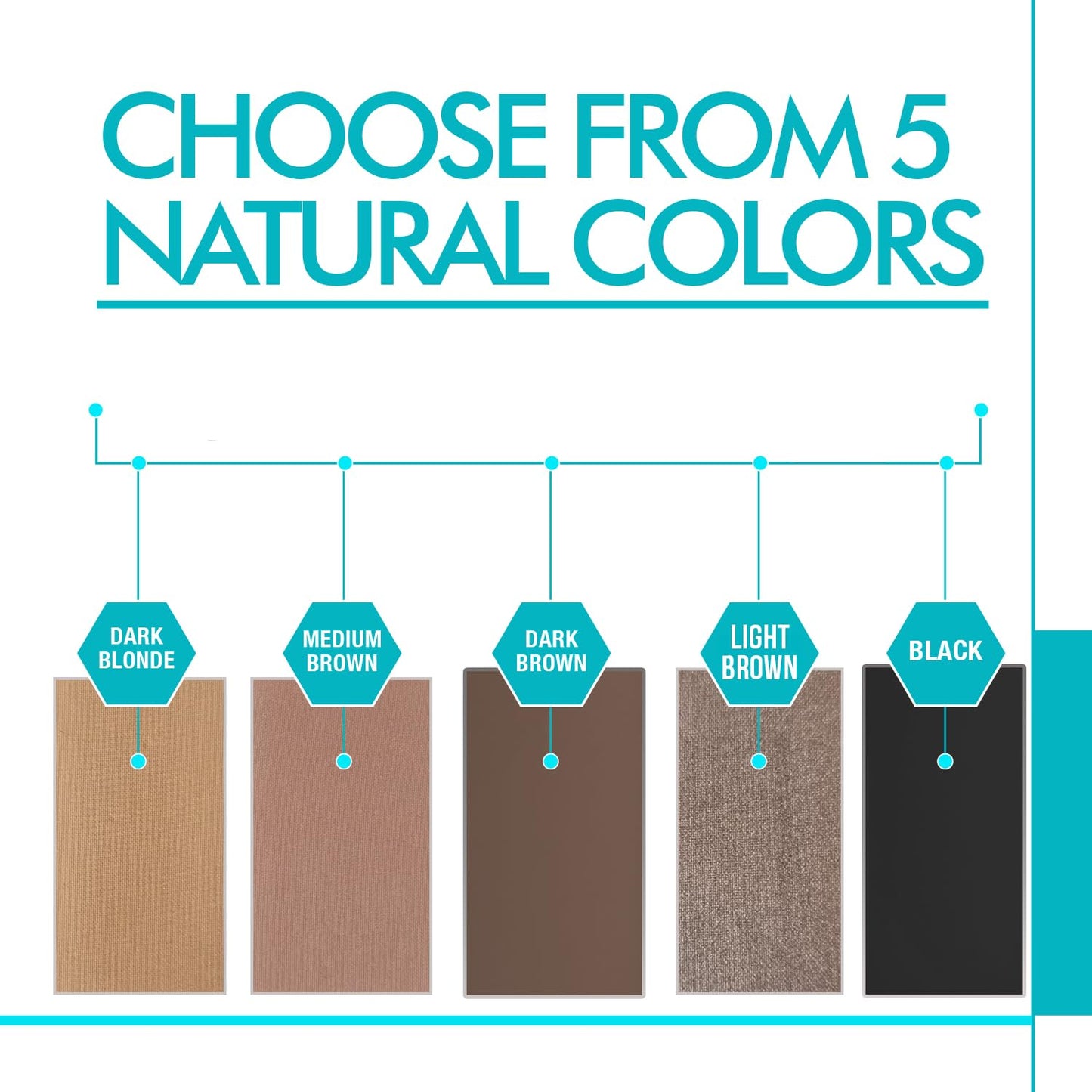 Root Touch Up Hair Color Root Cover Up with Double-Ended Brush for Hair Color for Gray Hair Coverage - Portable Hair Powder Solution for Quick Gray Coverage (Light Brown, 6g)