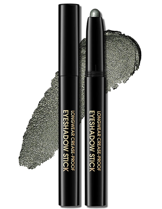 Erinde Waterproof Eyeshadow Stick, Cream Eye Shadow Stick, Long-Lasting, Crease-Proof, Cream to Powder Buildable & Blendable Eye Shadow Pencils Crayon, Vegan & Cruelty-Free, 04 Bottle Green