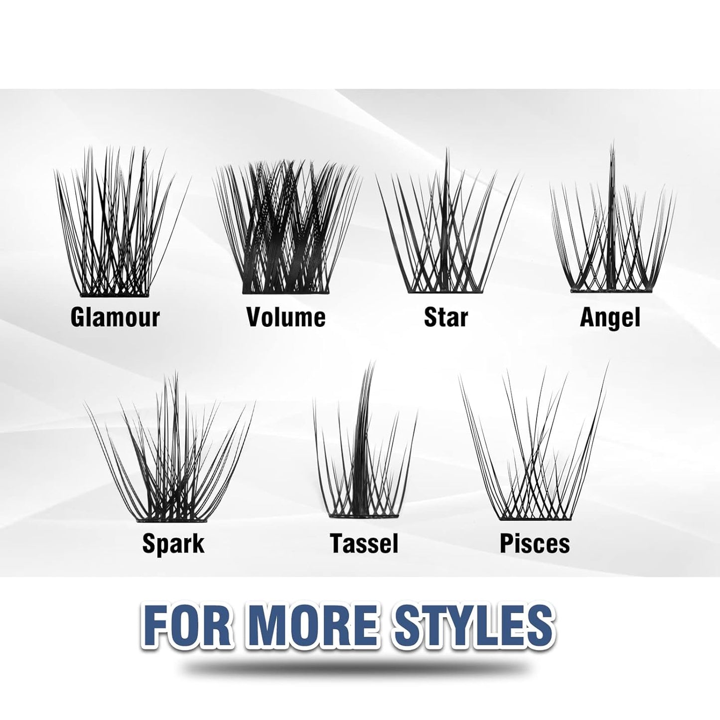 Lash Clusters 80 Clusters DIY Eyelash Extension Volume Lightweight Comfortable Handmade Reusable Individual Lashes False Eyelashes DIY at Home (Volume-16mm)