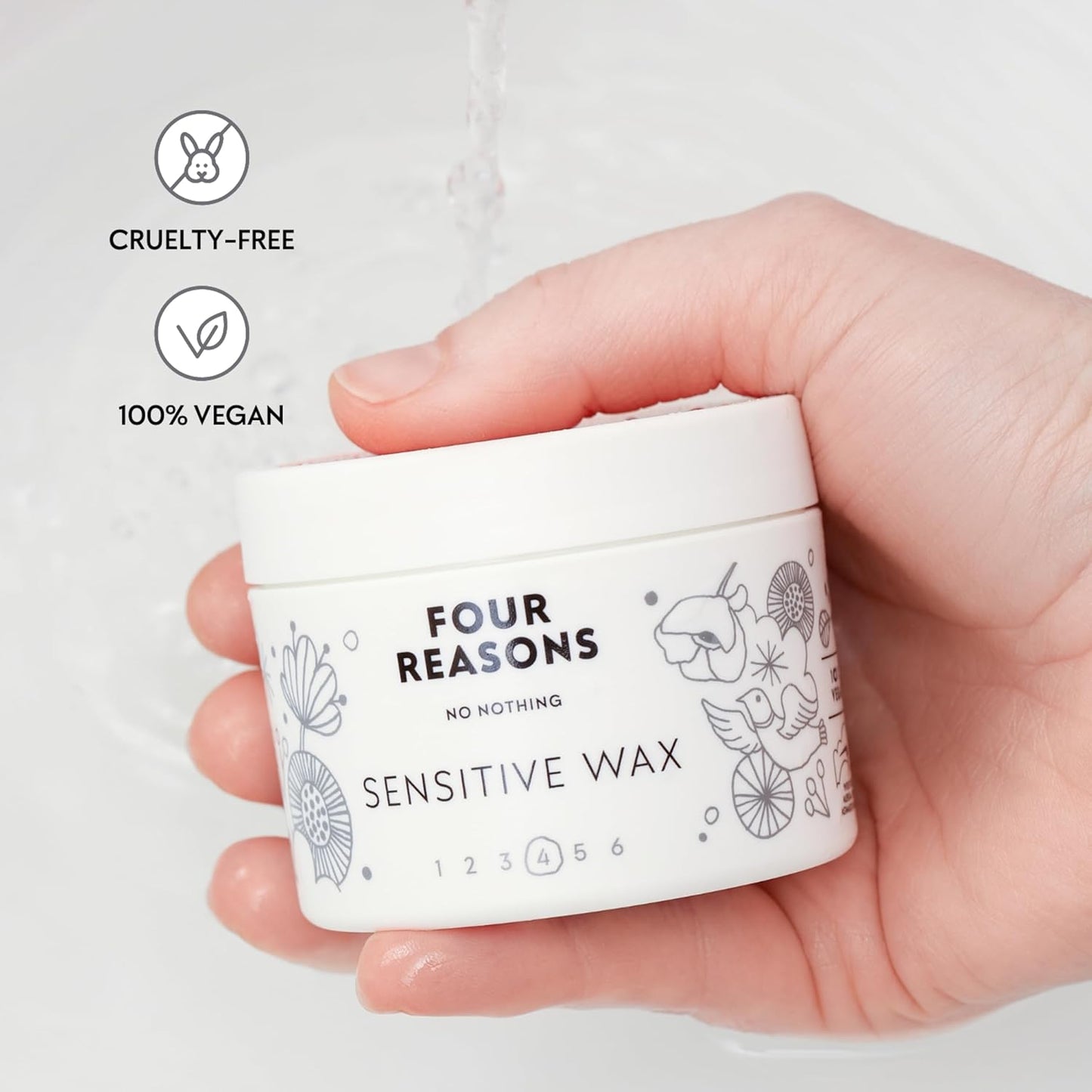 No nothing Hair Styling Wax For Sensitive Skin - Extra Strong Hold With Flexible Finish, Paraben, Fragrance Free, Vegan, Hypoallergenic, Texturing For Damp & Dry Hair, Men & Women