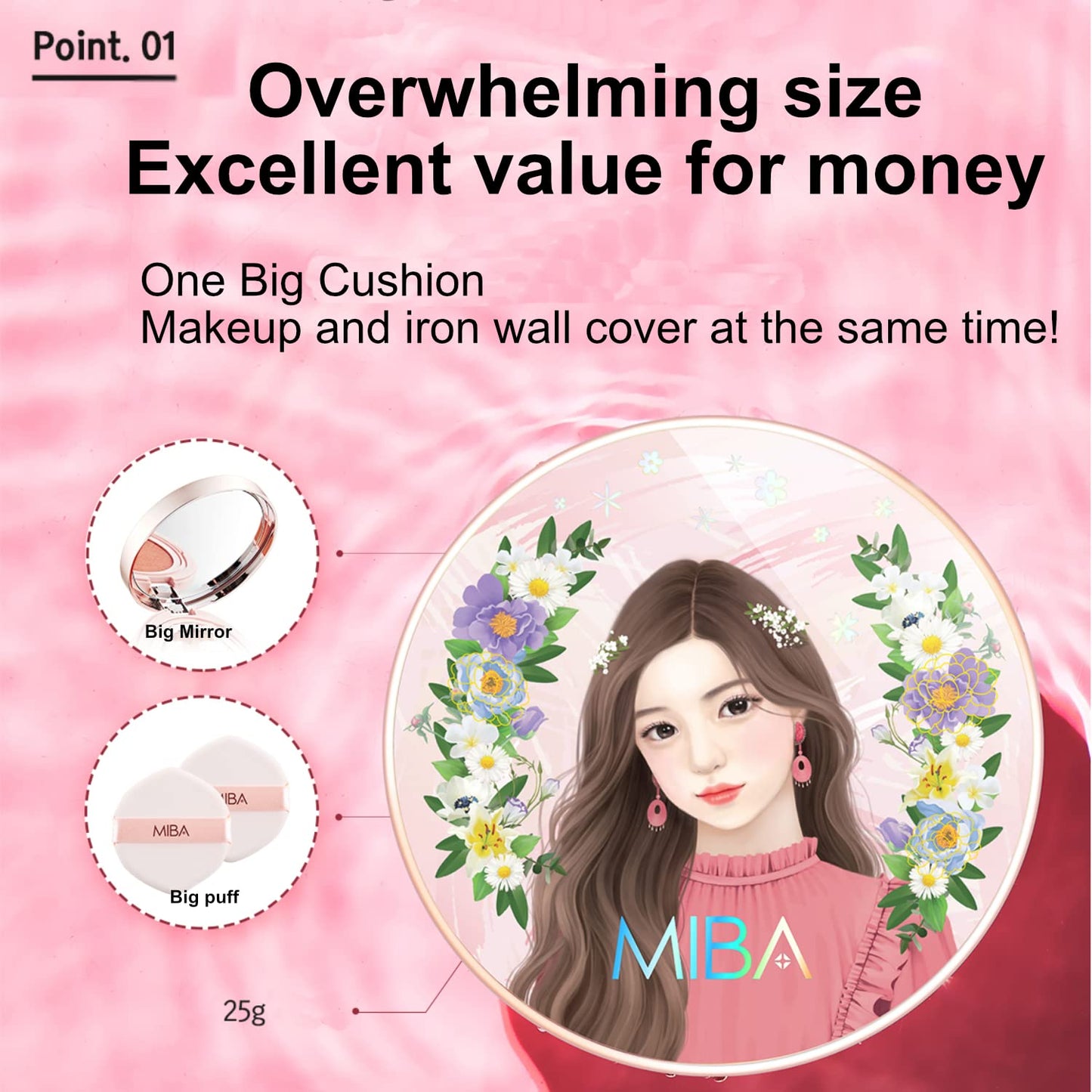 MIBA Ionized Calcium Foundation Double Cushion RX Refill 25 g / 0.88 oz (No 21) Big Cushion SEASON 2