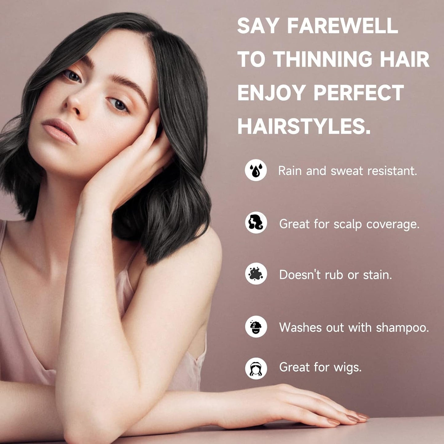 Root Touch Up Powder, Instantly Gray Hair Cover Up, Women Color Root Coverage Shadow Powder for Thinning Grey Hairline, Men Roots Concealer for Hair Loss Beard Line Eyebrow, Medium Brown