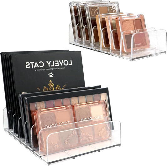 2 Pack Makeup Organizer, Compact Makeup Palette Organize, for Bathroom Countertops, Vanities, Cabinets, Sleek Modern Cosmetics Storage Solution for - Eyeshadow Palettes, Contour Kits, Blush
