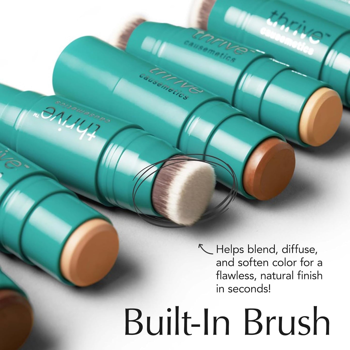 Thrive Causemetics Triple Threat Color Stick: Cream Bronzer & Contour Stick with Vitamin E, Evening Primrose Oil, Waterproof Smudge Proof Face Makeup Formula, Mo (Fair Light Neutral)