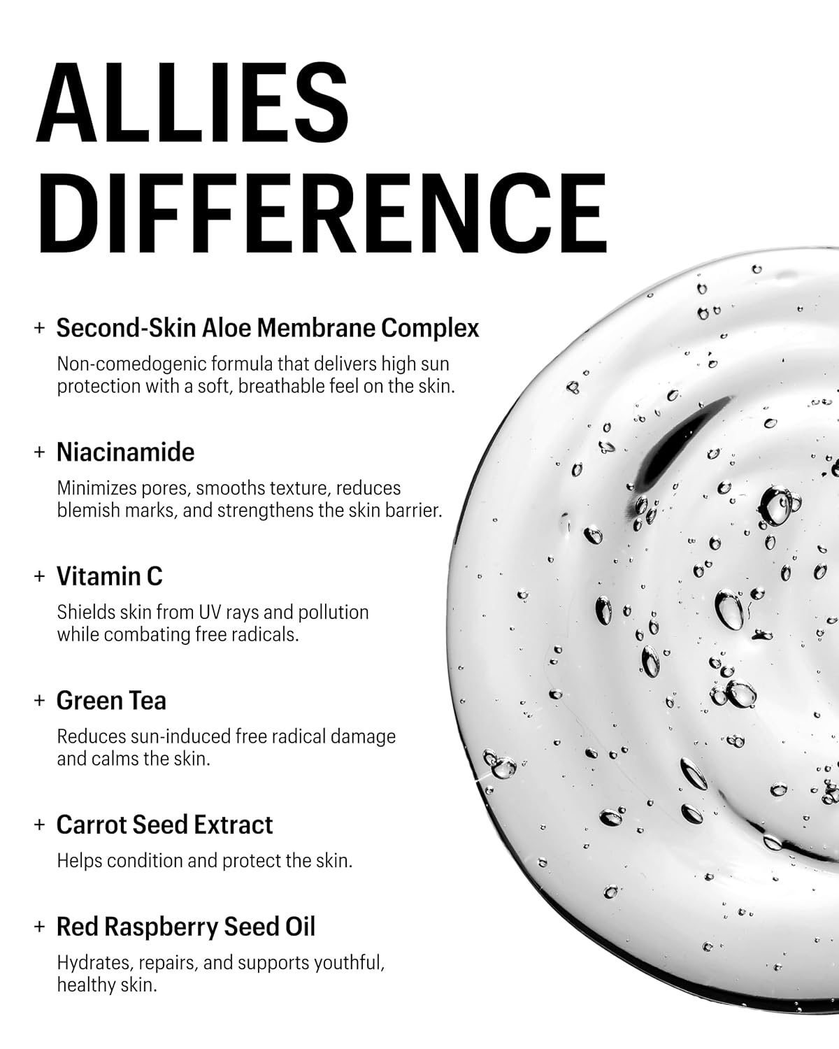 Allies of Skin Daily Face Sunscreen SPF 50 | Zero White Cast Lightweight Gel Formula | Dermatologist Tested Under Makeup Primer| Water-Resistant & PA++++ Broad Spectrum UVA/UVB (1.7 oz)