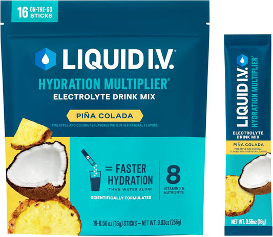 Liquid I.V.® Hydration Multiplier - Pina Colada | Electrolyte Powder Drink Mix | 1 Pack (16 Servings)