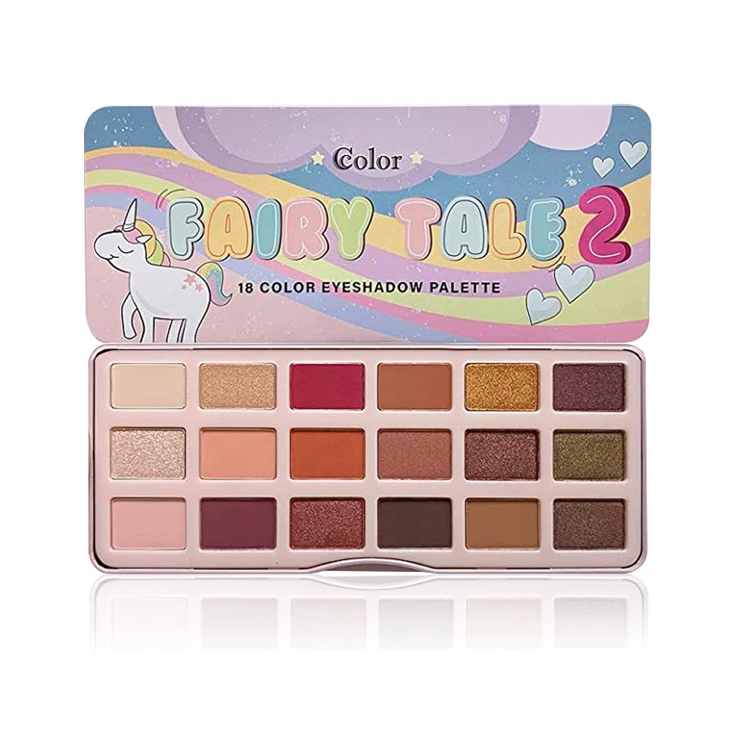 Cosmetics Fairy Tale 2 Eye Shadow Palette Makeup, 18 Ultra-Blendable, Vibrant Matte & Shimmer Eyeshadow - Eyeshadow Palette Set With Mirror - Long Lasting, Travel-Size Makeup Palette