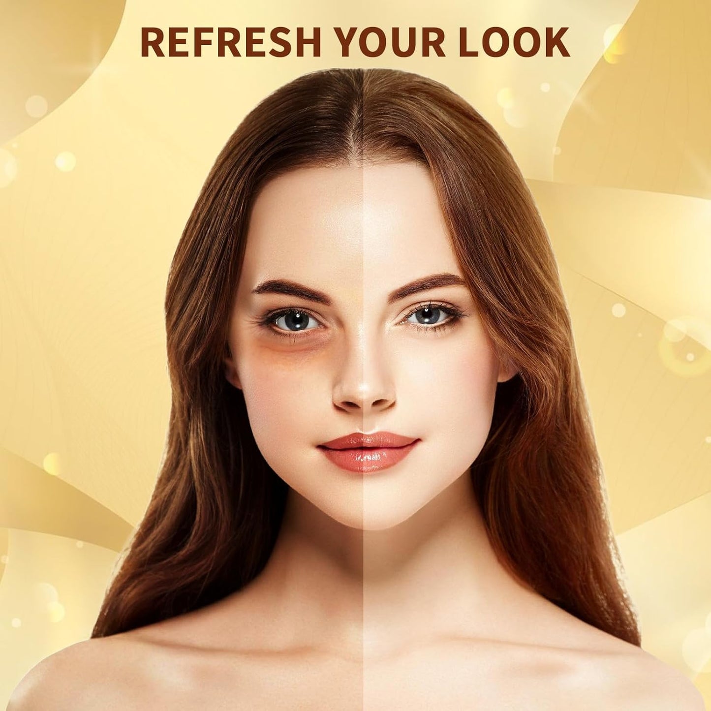 100 Pairs/200PCS 24K Gold Eye Mask Patches, Collagen Under Eye Mask for Dark Cirlce, Puffiness, Refresh, Revitalizing, Travel, Wrinkles, Eye Patches for Women & Men