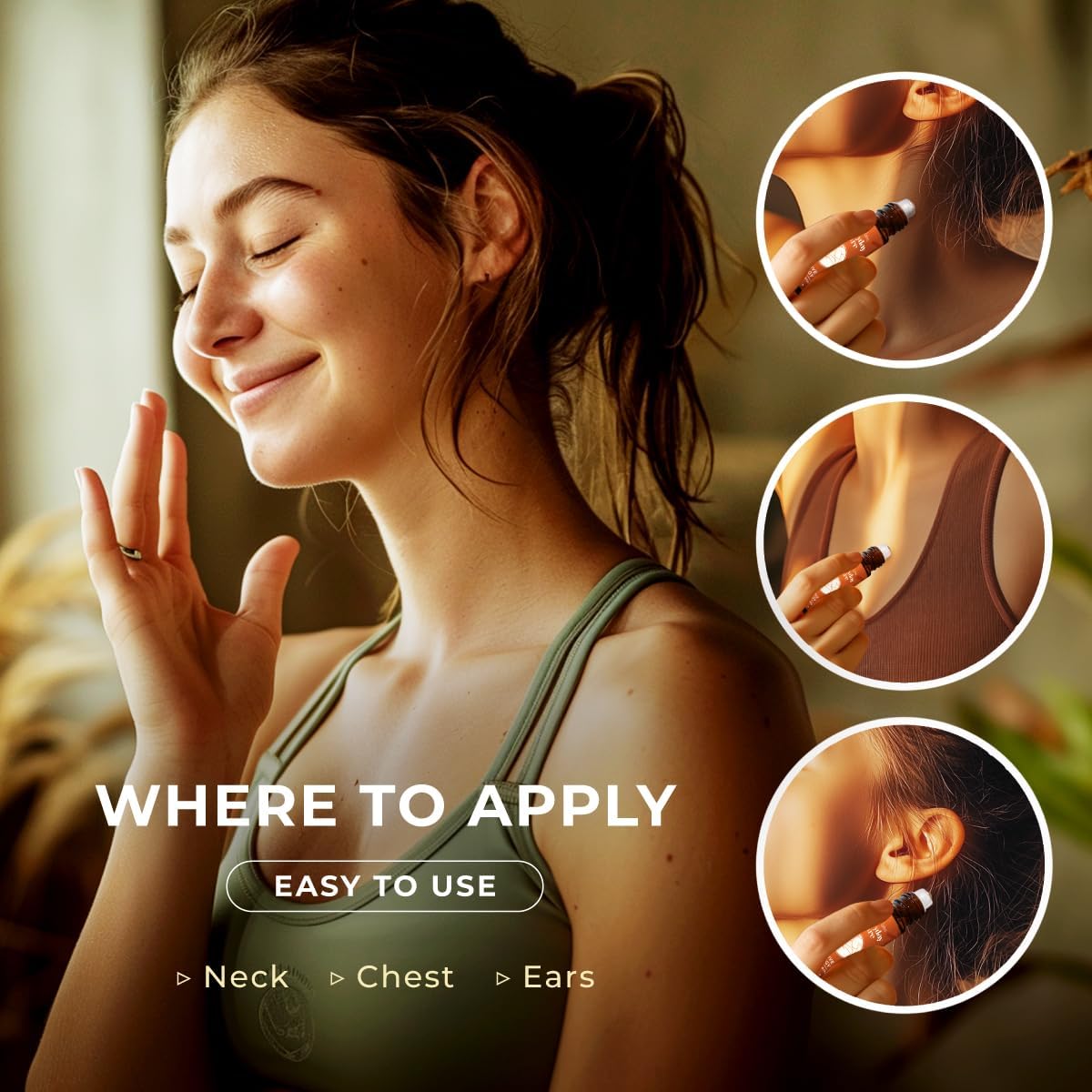 Gya Labs Active Energy Essential Oil Roll on - 100% Pure Natural, Blend with Energizing Lemon & Refreshing Peppermint Oil, Aromatherapy Roller, Travel Size (0.34 Fl Oz)