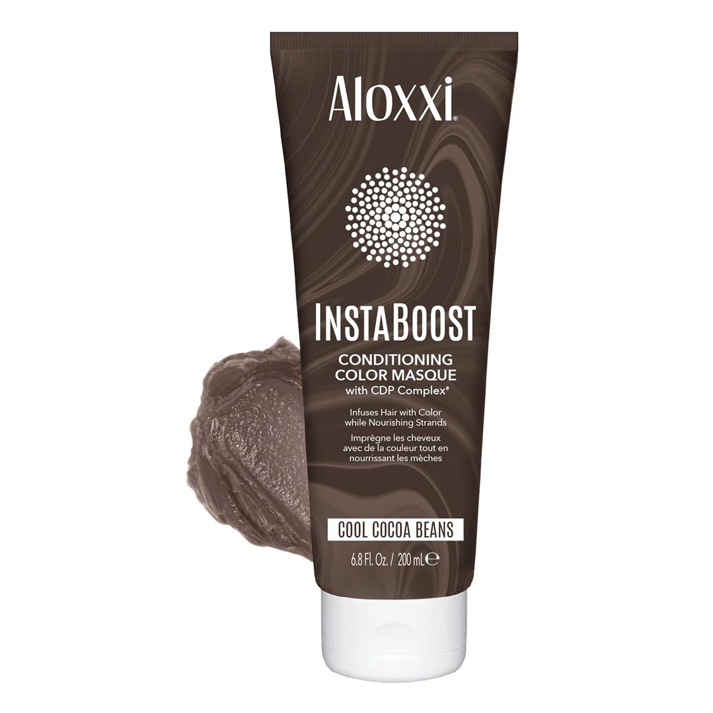 ALOXXI InstaBoost DARK BROWN Color Depositing Conditioner Mask, Instant Temporary Hair Color Dye, Hair Color Masque for Deep Conditioning (Cool Cocoa Beans) 6.8 Fl Oz