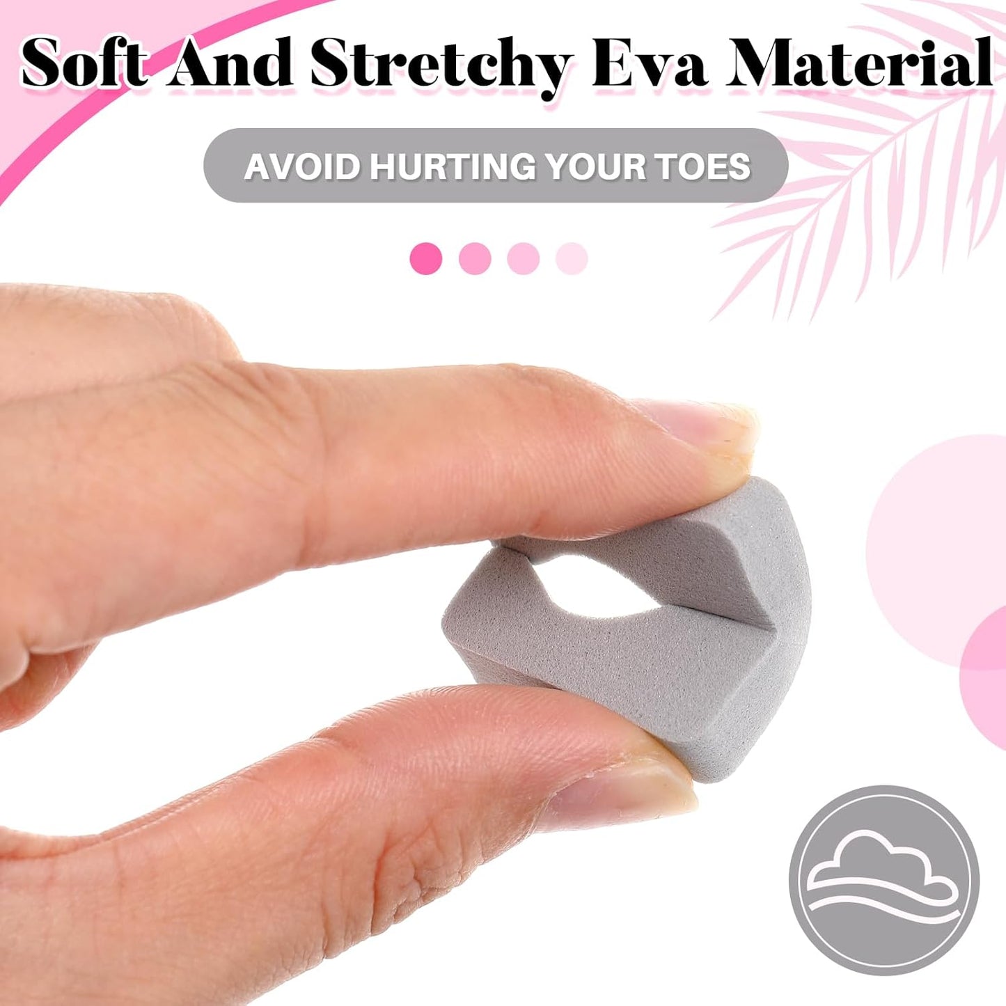 Mumufy 1000 Pcs Individual Pedicure Toe Separators Soft Foam Toe Spacers Comfortable Finger Toe Dividers Pedicure for Women Men Girls Manicure Feet Nail Polish Art Painting Spa(Gray)