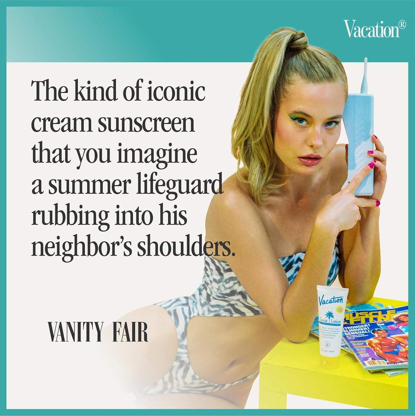 Vacation Classic Sunscreen Lotion SPF 30, Water-Resistant, Lightweight, Transparent on All Skin Tones, Dermatologist-Tested, Vegan, Travel Size, 3.4 Fl. Oz. (Value Pack of 3)