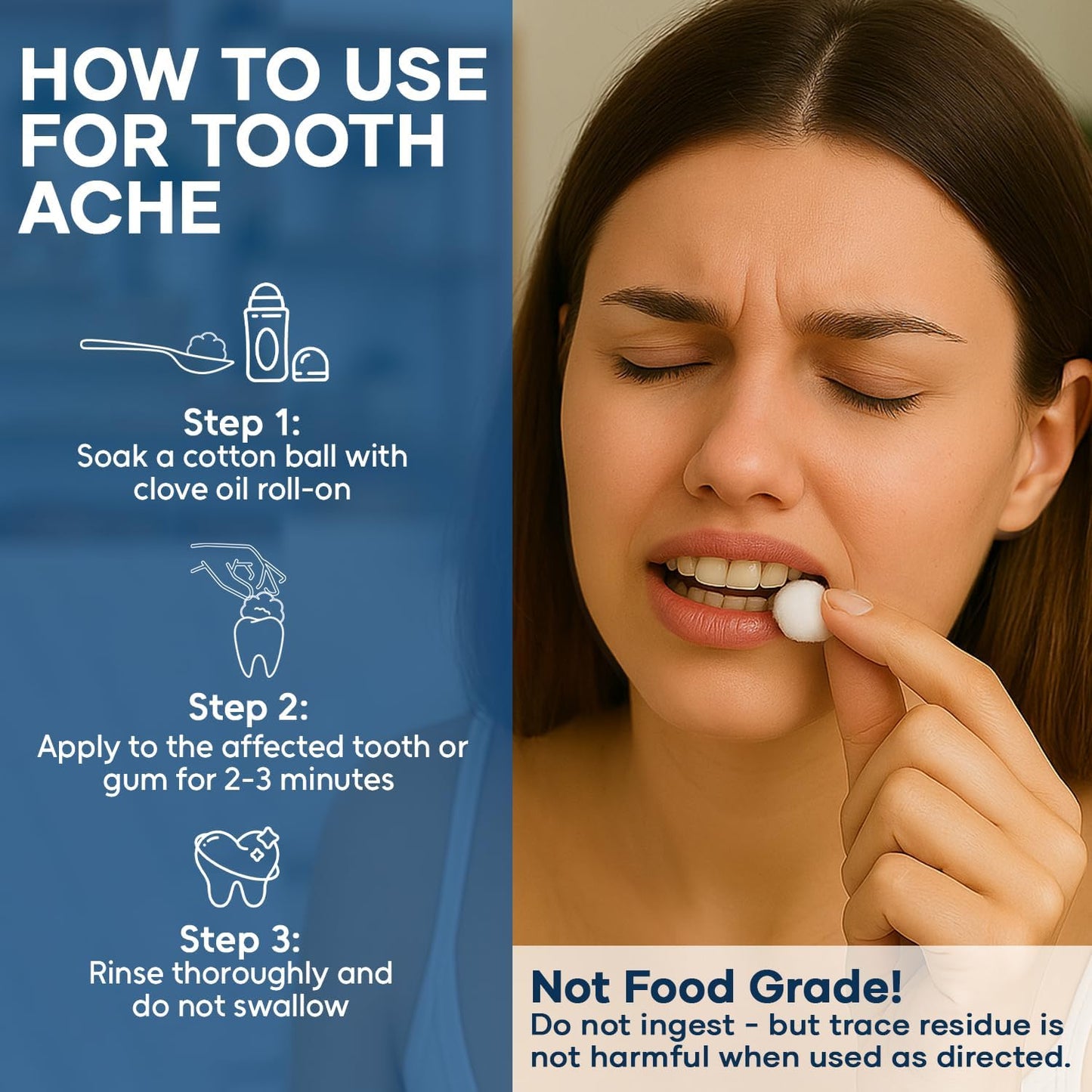 Clove Essential Oil Roll On 10 ml - Pre-Diluted Roller for Skin, Teeth & Aromatherapy - Ready to Use - Made from Pure Natural Oils - Nexon Botanics