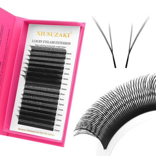 Lash Extensions Slant Flying YY Lashes 0.07mm Thickness Eyelash Extensions C Curl Lashes Mix 8-15mm Soft Lash Trays Natural Matte Black False Eyelashes(Slant Flying YY-0.07-C,8-15mm)
