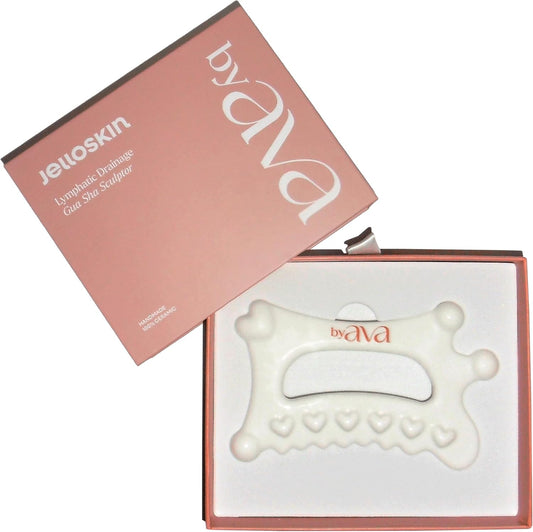 Gua Sha Jelloskin Lymphatic Massage Tool | Ceramic GuaSha for Face & Body Massage Tool | Patented Design for Lymphatic Drainage, Face Lift & Muscle Relief Body Massager