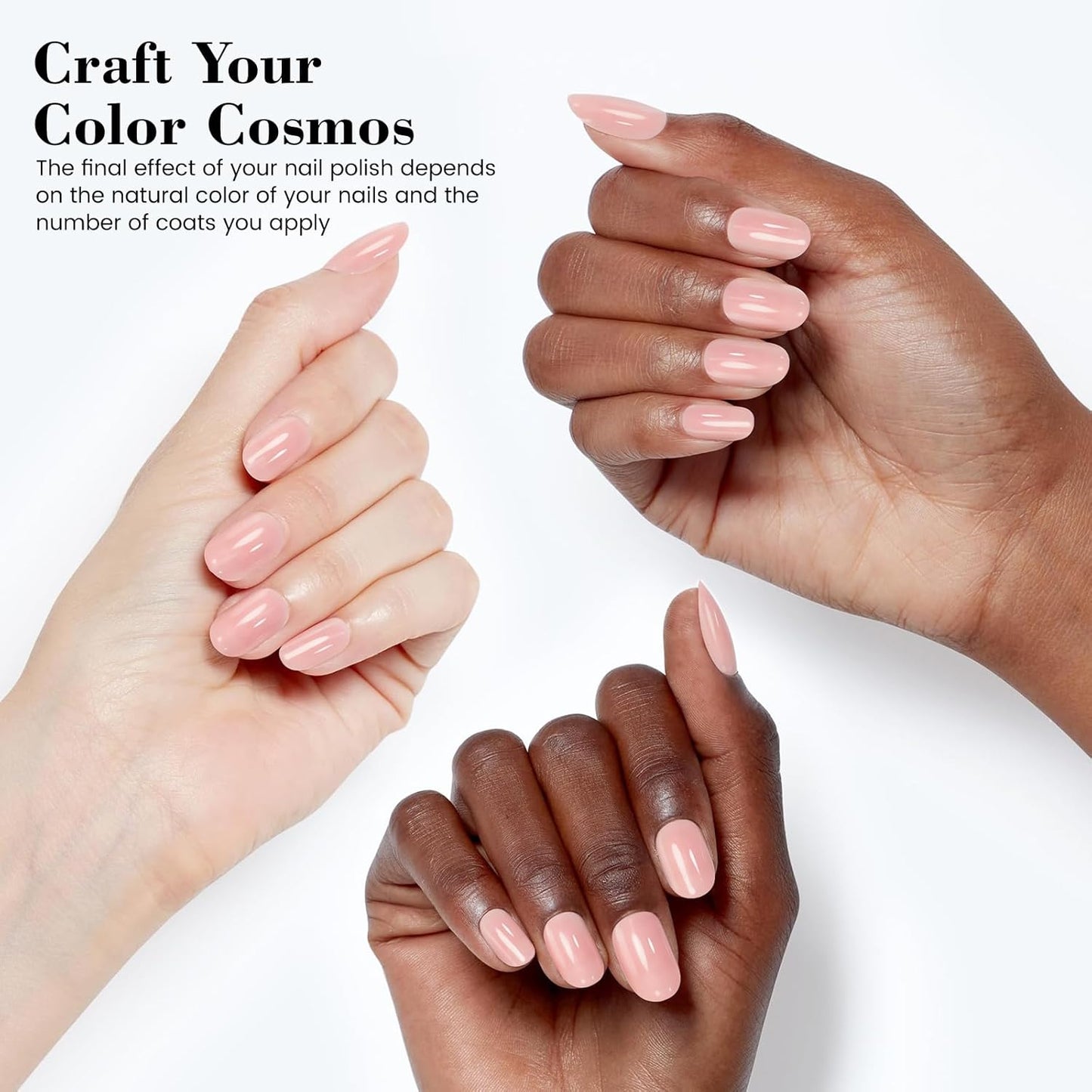 HEMA and TPO Free Sheer Nude Pink Gel Nail Polish - 18 ML Milky Pink Nail Polish Gel for Women Girls Gift, Long Lasting Neutral Jelly Clear Light Color Soak Off Cured for Home Nail Art Salon DIY