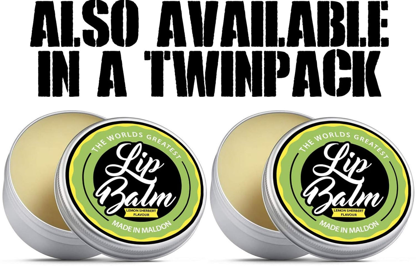 Lip Balm - Lemon Sherbet Flavoured Natural & Organic Lip Moisturizer Balm | Made with Shea Butter Beeswax Jojoba oil & Hemp Seed Oil, The Beard & the Wonderful Lip Balms for Dry & Cracked Lips | 15mL