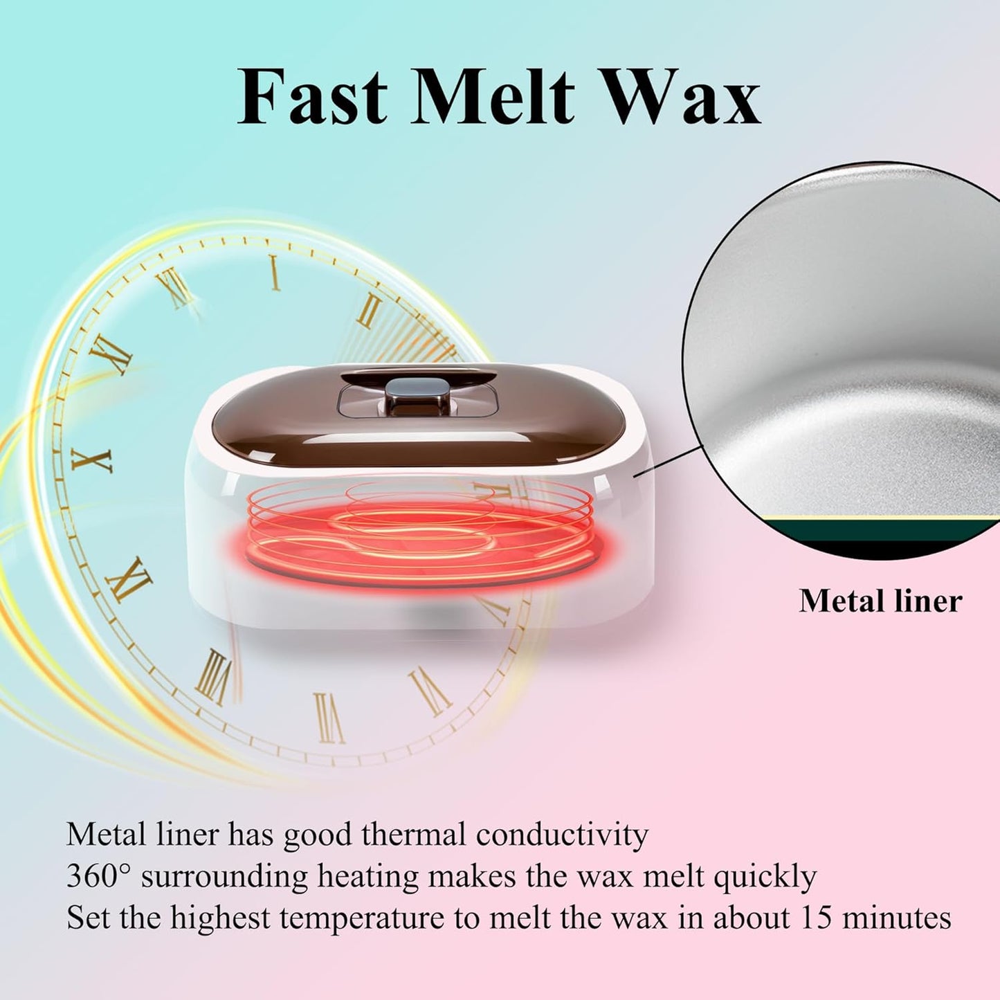 Paraffin Wax warmer for Hand and Feet, Includes 4000ml Wax warmer Machine and 6 packs of Lavender scented Paraffin Wax, Enjoy take care of your hands and feet (white)