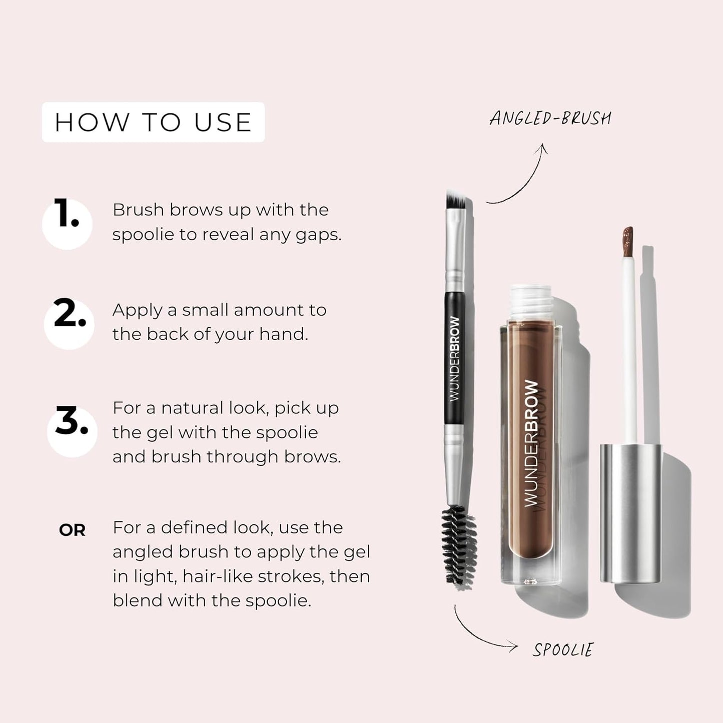 WUNDERBROW Eyebrow Gel, Waterproof, Smudgeproof, Lasts for Days, Shade: Blonde, Vegan and Cruelty-Free