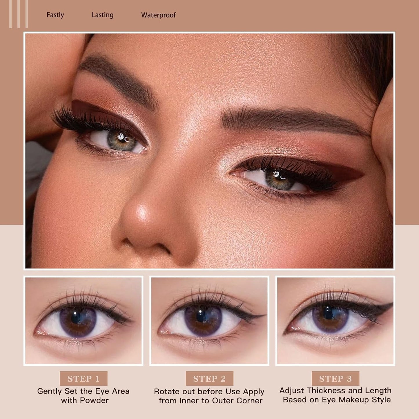 12 Pcs Brown Eyeliner Pencil Gel Eyeliner Pen with Retractable and Waterproof Eye Liner for Bold and Defined Eye Liner (Brown)