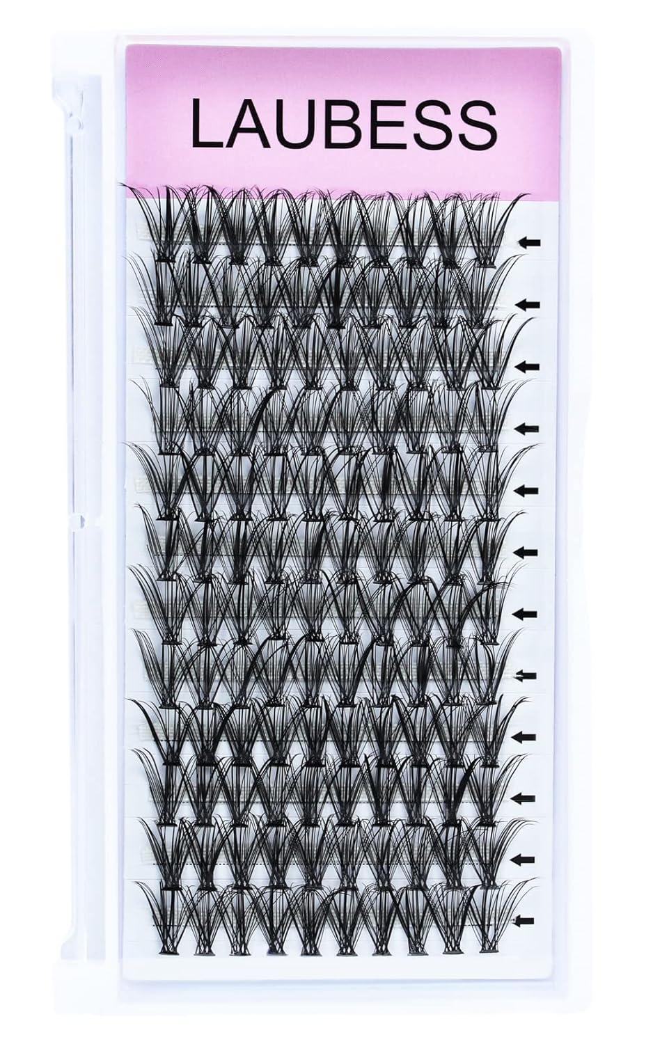 Lash Clusters LAUBESS Individual Lashes Waterproof Eyelash Clusters Mixed Tray Cluster Eyelash Extensions Soft Cluster Lashes for Beginners(30D-D-13)