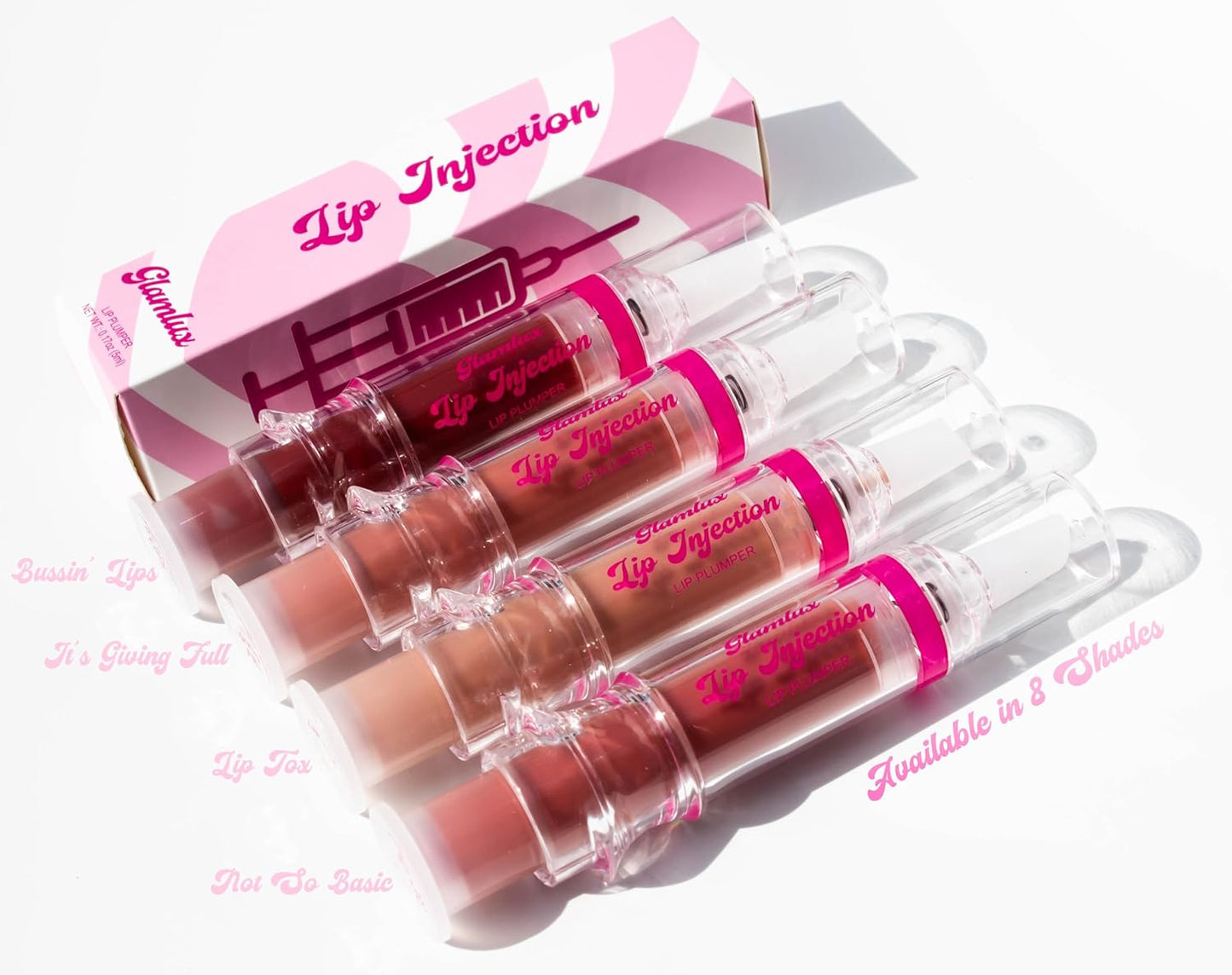 Lip Injection Fake A Lip Flip! (It's Giving Full) Plump Gloss, Lip Plumping Booster Syringe Fuller Lips Instantly, Natural Lip Enhancer, Ultra Hydrating, Volumizes, Plump & Pout Girls & Women