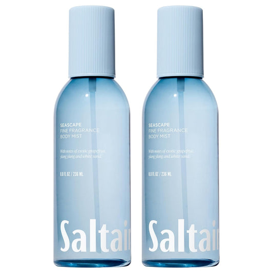 Saltair Body Mist 2 Pack - Fine Fragrance, Lightweight Body Spray Mist with Seascape Scent. Long Lasting Perfume Mist. 2x 8oz Bottles
