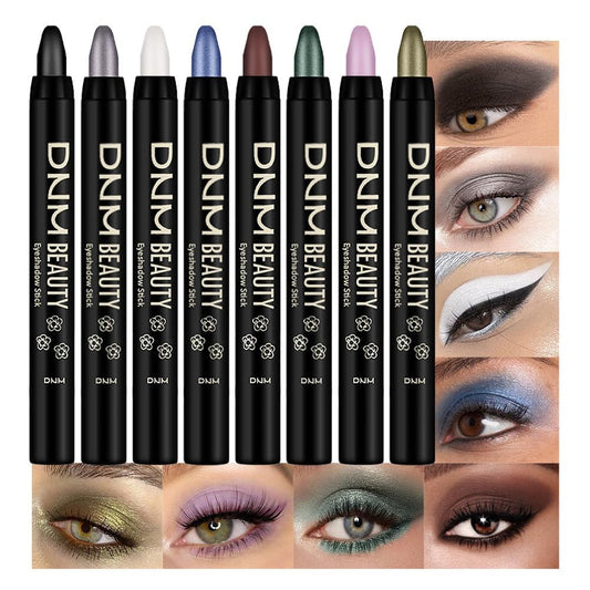 8Pcs Cream Eye Shadow Sticks Makeup for Women, Matte Shimmer Eyeliner Pencil Eyeshadow Brightener Stick for Eyes, Waterproof Eyeshadow Applicator Blendable sombras para ojos Set10#