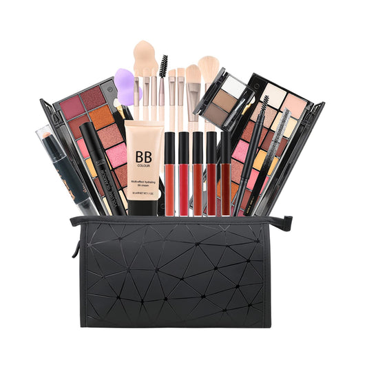 28 Pieces Makeup Kit for Women Full Kit, Eyeshadow Palette,Lip Gloss Set,Lipstick,Blush,Foundation,Concealer,Mascara,Eyebrow Pencil,Include Makeup Brush Set,Professional Makeup Kit for Teens