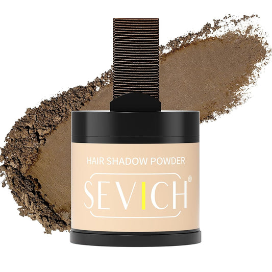 Sevich Hairline Powder 10g Large Capacity,Instantly Conceals Hair Loss,Root Touch up Powder,Hair Shadow Toppers for Women & Men Thinning Gray Hair,48H Makeup Lasting,1 Box = 2.5 Boxes,Light Brown