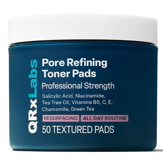 Pore Refining Toner Pads with Salicylic Acid and Niacinamide in a Witch Hazel Solution - With Vitamins B5, C & E, Chamomile & Green Tea - Helps Reduce the Look of Enlarged Pores