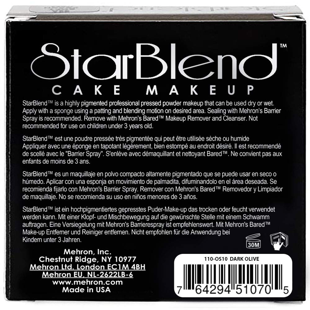 Mehron Makeup StarBlend Cake (2 oz) (Dark Olive)