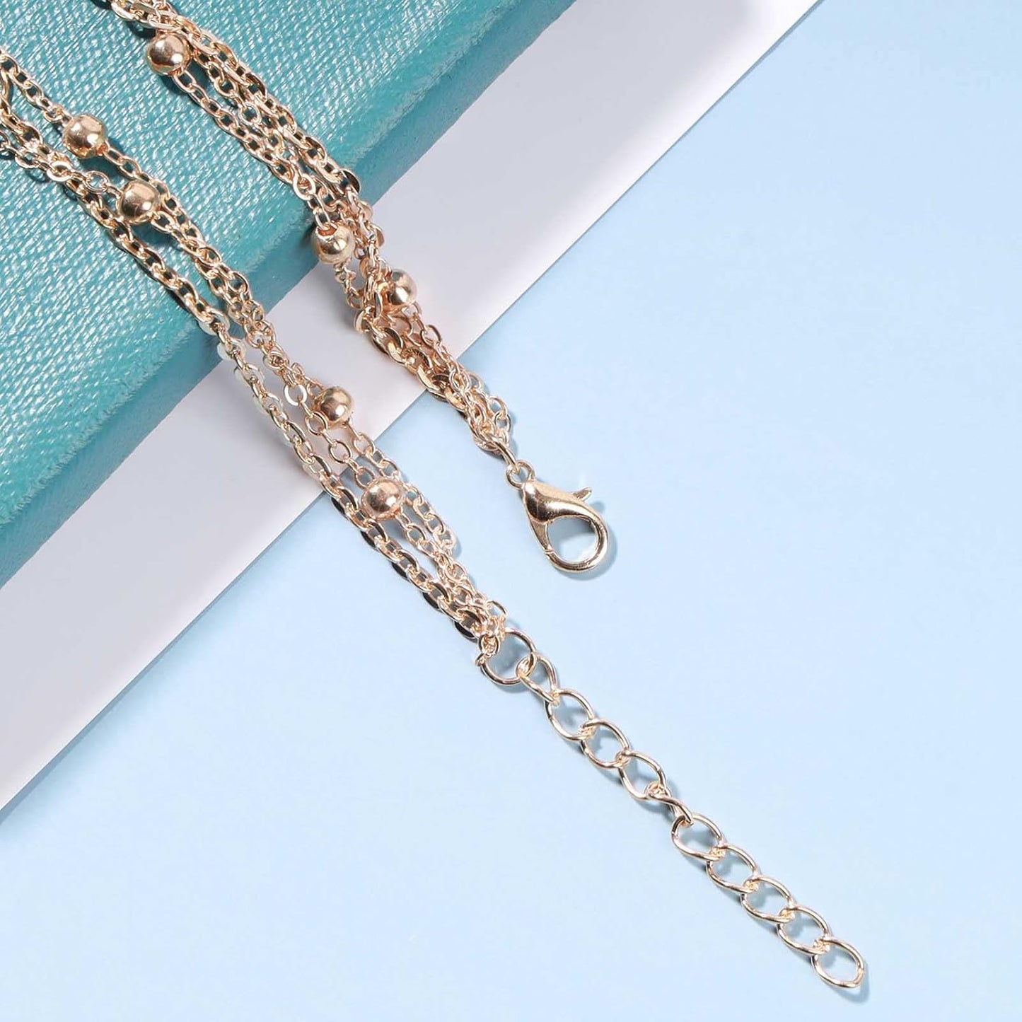 Boho Layered Disc Coin Necklace Choker Gold Cactus Pendant Necklace Stacking Satellite Chain Necklace Vintage Multilayer Necklace Chain Jewelry for Women and Girls Gifts