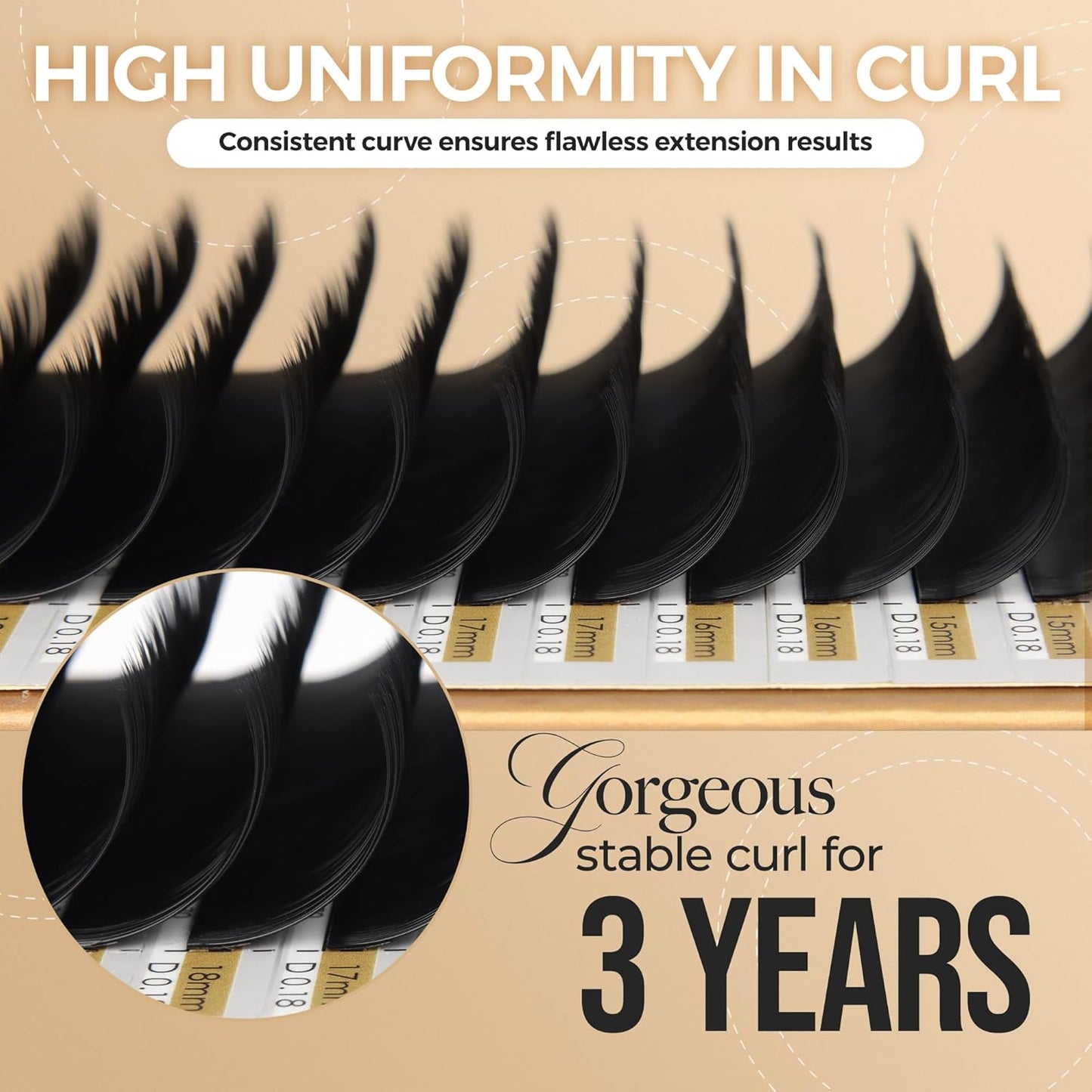 LASHVIEW Eyelash Extensions,Individual Lashes,Premium Single&Classic Lashes,0.15 Thickness C 10mm,eyelash extension supplies,Natural Semi Permanent Eyelashes,Application-Friendly, Lashes