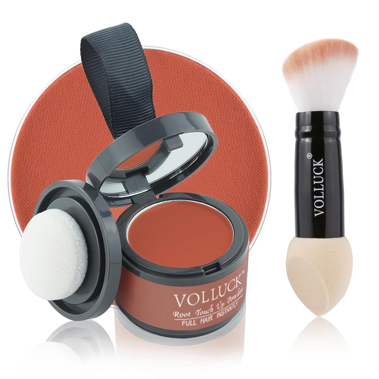 Root Touch Up Hair Powder, Instantly Gray Hair Root Cover Up Hairline Powder, Hair Concealer For Women and Men (A-Red Brown, 2PC)