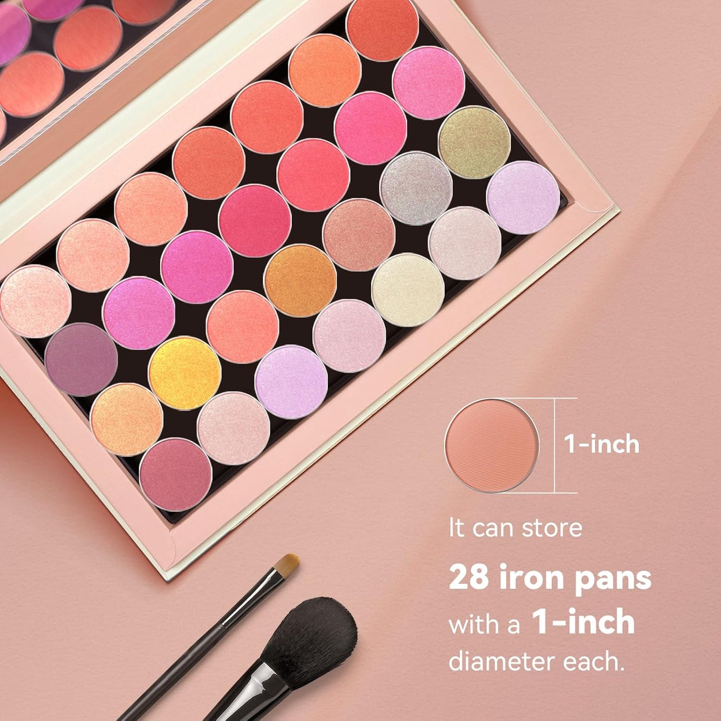 Magnetic Eyeshadow Palette, Empty Makeup Palette Organizer with Mirror Inside, Oil-Painting Decorated Art Paper Palette (Your Art)