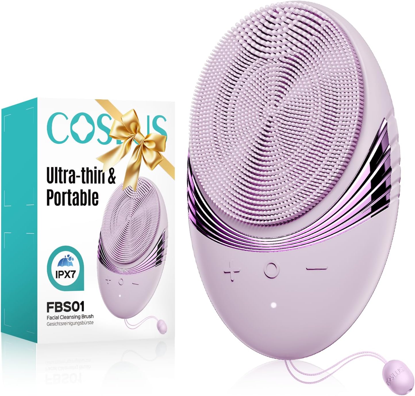 COSLUS Face Scrubber Facial Cleansing Brush: 5 Cleansing Modes Silicone Face Wash Scrubber for Women Skin Care, Sensitive Skin - Deep Cleansing & Gentle Exfoliating, Portable for Shower & Travel