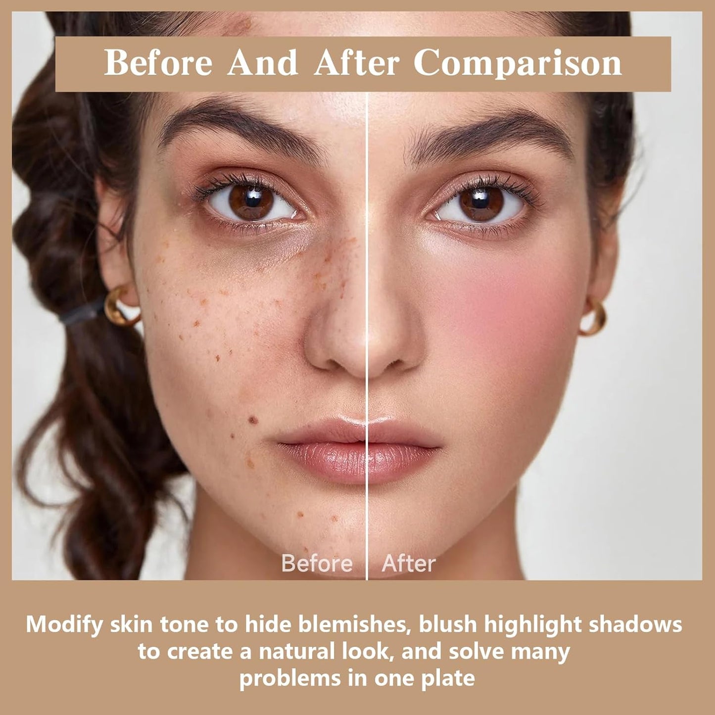 12 Colors Color Correcting Concealer Foundation Palette, Cream Blush and Concealer Palette, Long Wearing Smudge Proof Blendable Matte Finish Blush Powder Highlighter Cream Contour Palette Makeup (02)