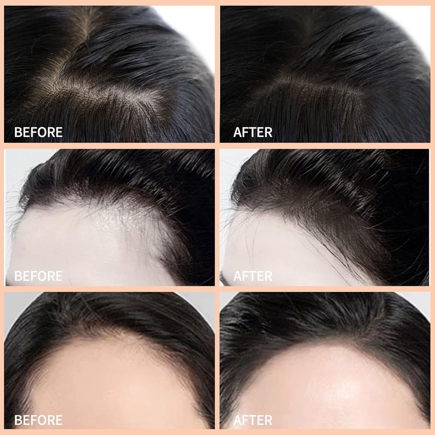 Boobeen Hair Shadow Powder Kit, Root Touch Up Powder Cover Hair Color, Temporary Concealer Powder with Brush for Gray Hair Root