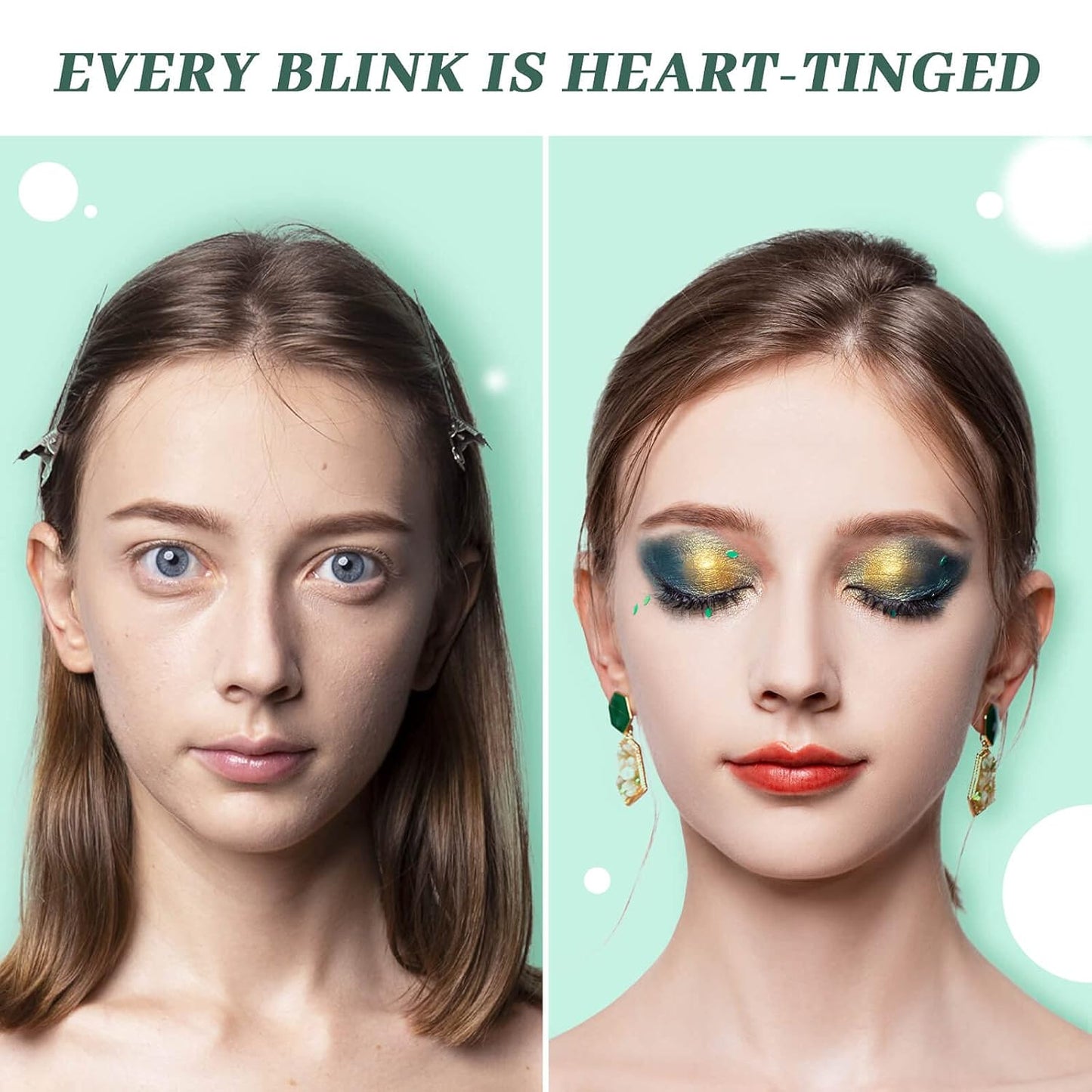 Dito 15 Color Jungle Eyeshadow Palette With 2Pcs Makeup Brush, Long Lasting Matte Makeup Palette With Mirror, Waterproof Shimmer Glitter Eyeshadow Pallet For Wife & Lover & Mother