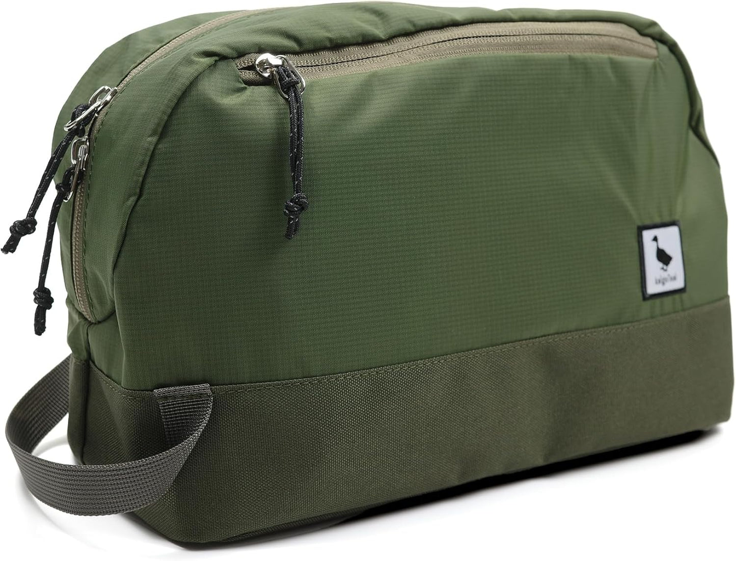 Travel Toiletry Bag 8L, Large Packing Cube with Waterproof TPU Wet/Dry Compartment (04 Forest Green)