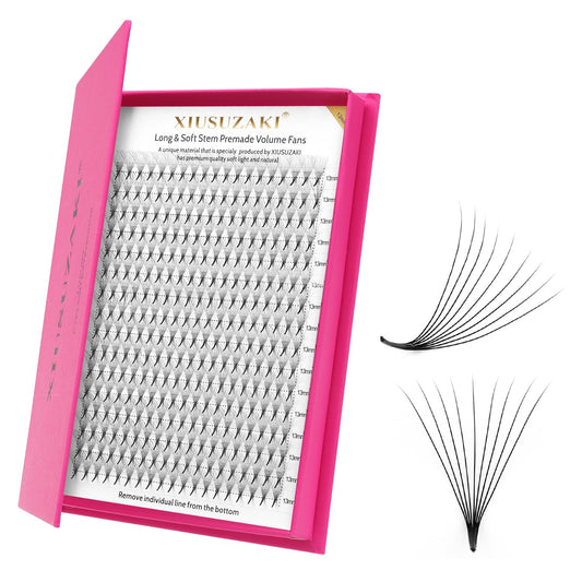 Premade Fans Eyelash Extensions 9D Volume Lash Extensions 0.07 Thickness Eyelash Extension C Curl Premade Lash Fans Mix 9-16mm Fluffy Soft Handmade Lash Fan Eyelashes(9D-0.07-C,9-16mm)