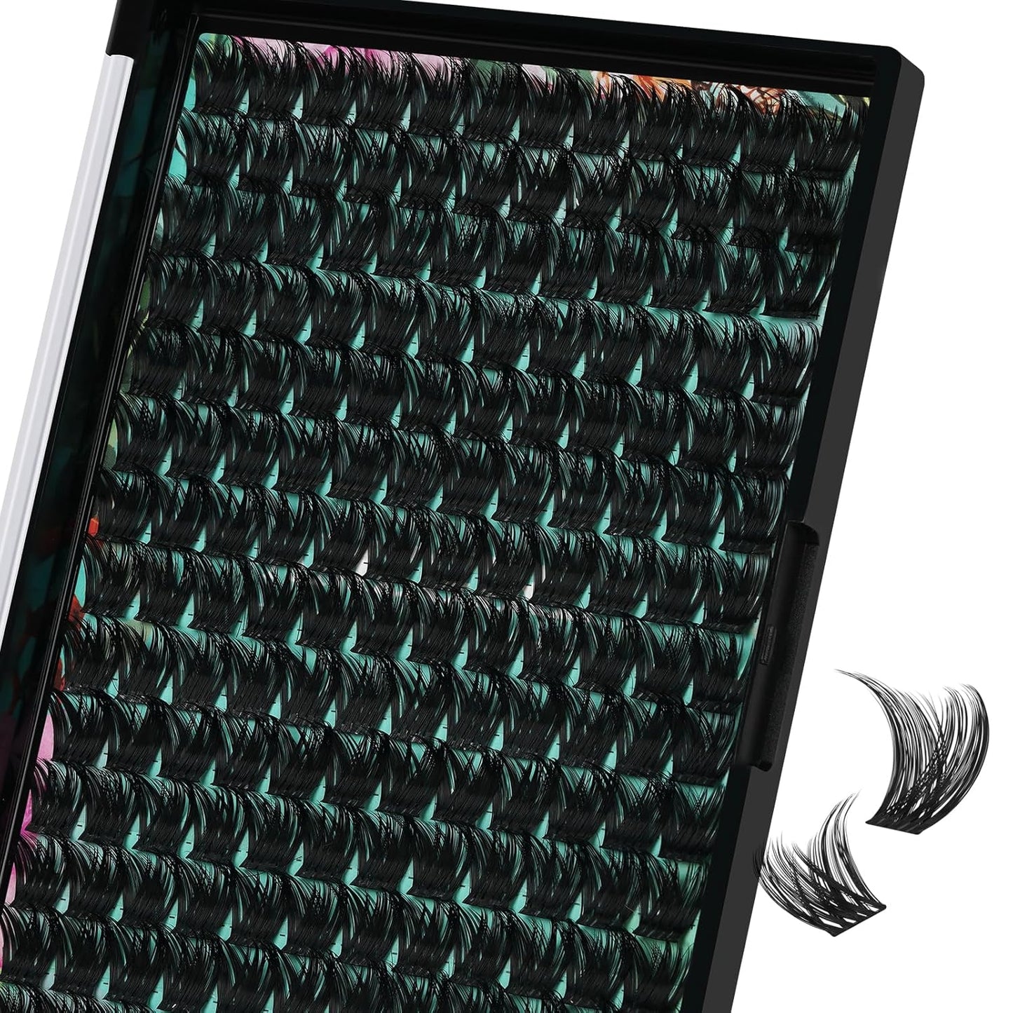 Lash Clusters Wet Look 168Pcs Eyelash Cluster Ultra-Thin Lash Band Eyelashes Extensions Spiky Anime Wide Span Lashes(Tulip,D-12mm)