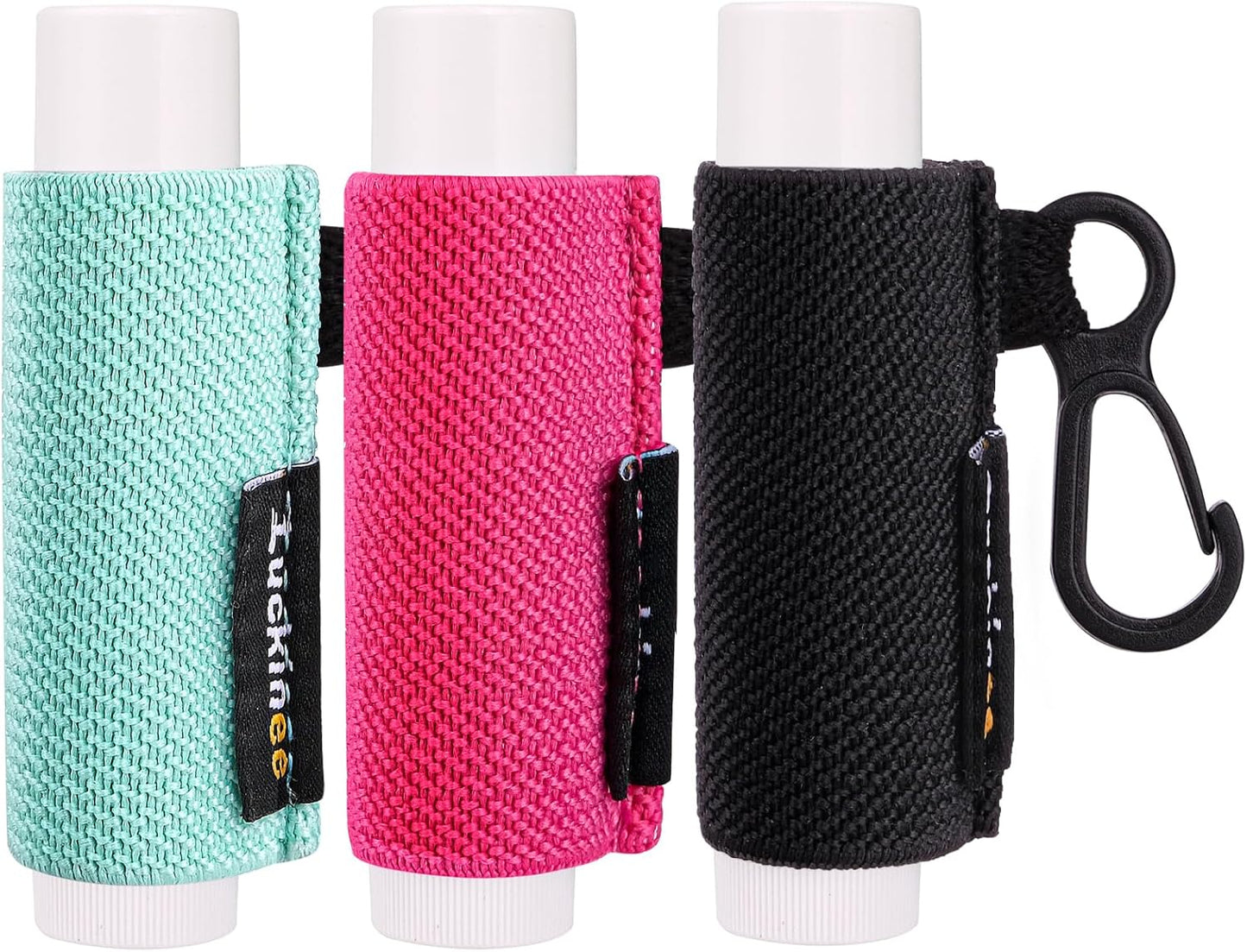 Lip Balm Keychain - Shinny Chapstick & Lipstick Holder - Tight Elastic Holder for Fat & Slim Lip Balms